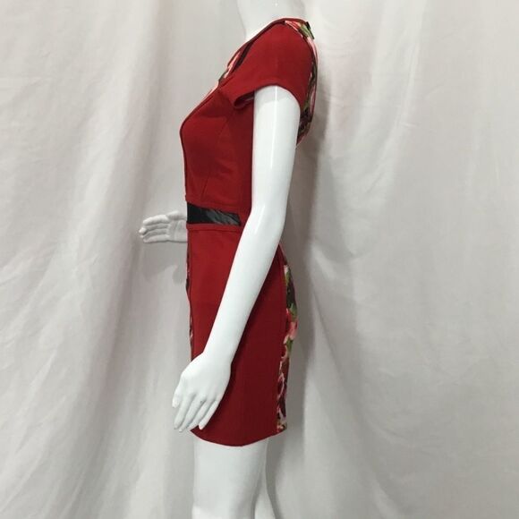 Material Girl Mesh Inset Fit & Flare Dress (G6) - Picture 2 of 8